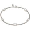 Kuzzoi Buddha - Bracciale da uomo in argento 925 (3 mm), 19 cm, Argento sterling Gemma, Topazio