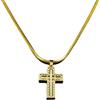 Generico uomo collana estiva donna,Collana a croce colorata per donne con amuleto religioso di gioielli in rame placcato oro per donne