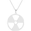 Generico collana amicizia,Ciondolo con simbolo di pericolo radiazionale, logo della collana radioattiva, emblema nucleare, logo cyber goth, impronta industriale Stalker.
