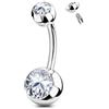 AceFun piercing ombelico argento 925 12mm genuino corpo completo Gioielli S925 14G Piercing ombelico per donne corto Barra gioielli per corpo