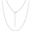 GoldChic Collana Donna Acciaio Inossidabile 1.4mm Catena di Ricambio per Pendente Argento 50cm Catena Acciaiocon Confezione Regalo