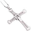 KEERSONG Fast and Furious Dominic Toretto Vin Diesel Stessa collana Collana con croce in argento sterling 925 regalo for uomo donna donna ragazza ragazzo(60CM(24INS),22G(FOR BOYS))