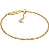 Kuzzoi Bracciale da uomo in argento sterling 925 placcato oro, con moschettone, bracciale da uomo in oro da uomo, lunghezza 19 + 5 cm, 19 cm, Argento sterling