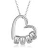 LoLaTide Collana con Nome Personalizzabile Ciondolo Cuore Donna Rosegold/Oro/Silber Collana per Regali di Gioielli per Natale Compleanno Festa Della Mamma (argento, 4 Nome)
