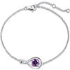 FANCIME Bracciale in argento Sterling 925 con simbolo dell'infinito con bracciale Geburtsstein Edelsteine Muttertag Valentinstag Jahrestag Geburtstag Weihnachten Schmuck Geschenk fr Damen Frauen