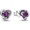 PANDORA Orecchini a bottone Pandora 292334C02 Cerchio, TALLA ÚNICA, Acciaio inossidabile, Cristallo