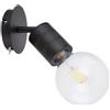 Globo lighting Spot faretto singolo orientabile a 1 luce Hermine in metallo nero opaco 1XE27 54030-1/40