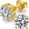 jiamiaoi Orecchini Or Uomo Diamanti Zirconi Argento 925 Donna Diamante Orecchino Uomo Zirconi Donna Argento Oro Orecchini