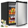 Garvee Mini frigorifero silenzioso da 45 l, frontale in acciaio inox, 5 livelli di temperatura (0-18 °C), cassetto per verdure, piedini regolabili, compatto ed efficiente dal punto di vista energetico