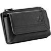 MATADOR Brisbane - Marsupio 2 in 1, in vera pelle, con scomparto con chiusura lampo, con elegante confezione regalo e protezione RFID, per smartphone fino a 6,1 pollici, nero opaco