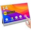 Magedok monitor portatile schermo tattile 14 , schermo esterno 1080P 100% sRGB HDR IPS monitor portatile con USB C/HDMI/Mini DP per computer portatile Mac PC console di gioco