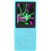 Vikye Lettore MP3 MP4 con Memoria da 8 GB, Lettore Musicale con Schermo da 1,8 Pollici Batteria da 450 MAh, Supporto MP3, WMA, OGG, WAV, APE, FLAC, AAC LC, ACELP (Blu)