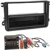 Sound Way Sound-way Kit Montaggio Autoradio, Mascherina 1 DIN, Cavo Adattatore Connettore ISO, Adattatore Antenna Fakra compatibile con Volkswagen, Skoda, Seat