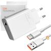 FinalCool Caricabatterie rapido da 33 W per Xiaomi Con Cavo Ricarica Rapida Usb C 6a 1 Metro per Xiaomi 13t/ 13/ 12s Ultra/ 13 Lite/ 12x/ 11t, Note 13pro/12pro/11pro, 11Ultra, Poco F5 X5 Pro, Adattatore da 33 W
