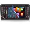 RYUIXPUL Autoradio per Audi A3 S3 RS3 2003-2012Compatibile con Wireless CarPlay Android Auto con AM/FM/RDS/Bluetooth/USB Touchscreen Car Radio