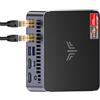 NiPoGi AM21 Mini PC, АMD Ryzen 9 6900HX (8C/16T, fino a 4,9 GHz), 16 GB DDR5 512 GB M.2 SSD Mini Computer Desktop WiFi 6, АMD Radeon 680M, Quadrupla 4K, 2 HDMI, USB4.0, Dual LAN