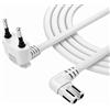 Superer Cavo di Alimentazione TV C7 2M Spina EU 90° - Bianco