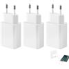 Menibeuty 3 pezzi da 5 V 2 A, caricatore USB da 10 W, adattatore di alimentazione USB, per tablet, smartphone, e-reader, Smart Watch