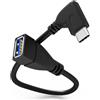 HB-Digital USB-C® 3.0 Adattatore USB-C maschio a USB A femmina ca. 16,5 cm angolo maschio 90° OTG 5 Gbps cavo SuperSpeed