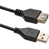 kenable USB 2.0 24AWG Alta Velocità Estensione Cavo A Spina Nero 1 m [1 metri/1m]