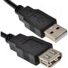 kenable Cavo di prolunga USB 2.0 24AWG ad alta velocità, da spina A a presa, nero, 3 m