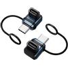 SinLoon 240 W USB 4.0 90° USB maschio a femmina 80 Gbps trasmissione ad alta velocità | uscita display 8 K @60 Hz | ricarica rapida PD 240 W | cordino anti-perdita | Thunderbolt 4/3 compatibile (U-C)