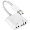 HOYULLI Adattatore OTG da Lightning maschio a USB femmina, cavo di ricarica, adattatore per fotocamera, lettore di schede flash, mouse, tastiera, cavo per Apple 14 Pro Max per iPad di ricarica MIDI Converter