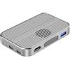 Rastapulz Docking station USB C 10 Gbit/S Magnetic M. 2 NVMe SSD - Ventola di raffreddamento 4K60 Hz SD/TF PD 100 W