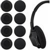 PETERMALLON 8 pezzi cuscinetti auricolari in schiuma da 55 mm di ricambio, cuscinetti auricolari di ricambio, tappi auricolari neri per diversi auricolari, nero