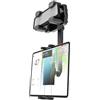 LYFPOOM Supporto Tablet Specchietto Retrovisore - [Rafforzare Quattro Fibbie], Supporto Tablet Auto Specchietto Retrovisore, per iPad Pro/Air/Mini, Galaxy, Lenovo, iPhone, Telefono da 4-12,9