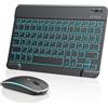 TECURS Kit Tastiera e Mouse Wireless Bluetooth per iPad Pro/Air/Mini