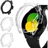 iVoler 3 Pezzi Cover per Samsung Galaxy Watch 5/4 44mm, Custodia Antiurto HD Clear, Ultra Sottile Anti-Graffio Rigida PC Bumper Protettiva Case, 2 Trasparente + 1 Nero