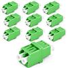 1aTTack.de 10x connettori RJ45 Style in fibra ottica OS1 / OS2 (APC) LC Duplex femmina a LC Duplex femmina monomodale verde