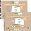 eco-eco Eco014x2 - Buste formato A3 orizzontali, 100% riciclate, multi perforate, in poliestere, trasparente, 20 portafogli, 90 micron (2 confezioni da 10), eco014x2