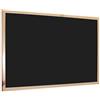 H HANSEL HOME - Lavagna nera con cornice in legno naturale - 90X60 cm