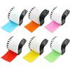 BETCKEY - 6 Rotoli DK-22205 Etichette a Lunghezza Continua Compatibile con Brother, 62mm x 30.48m, 6 Etichette Colorate Colore Misto per Stampanti di Etichette Brother QL