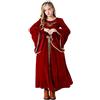 Generico Ragazze Medievale Rinascimento Principessa Abiti Bambino Costumi Halloween (Rosso, XL)