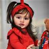 ROSHUAN Bambola realistica del bambino rinato di grandi dimensioni Pippa 26 pollici Bambole Reborn Baby Bambole Corpo in panno morbido dall'aspetto reale Bambole realistiche Bambole del bambino di