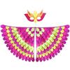 Proumhang Costume per bambini con ali di uccello per età da 3 a 8 anni,gufo di uccello e maschera di pavone vestito da gufo, maschera per occhi e ali di feltro,Halloween,Stile 15