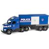 Wader 36201 - Magic Truck Veicolo della Polizia con Porta Laterale, Dimensioni Circa 79 cm, per Bambini dai 3 Anni in su, Adatto Come Regalo per Il Gioco Creativo