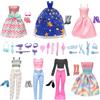 YITULOU Abbigliamento Bambola Compatibile con Abbigliamento Barbie 56 Pezzi Compreso 1 Abito da Sposa Blu 3 Moda 2 Camicetta 2 Pantaloni 20 Paia Scarpe 18 Accessori Casuale per Natale, Compleanno Bambola 11.5