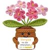 Mwmoeen Pocket Hug - Bambola portafortuna fatta a mano con fiori all'uncinetto, per la migliore amica, piccolo regalo per amici e colleghi (A35)