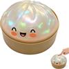 Generico Gigante Glitter Squishys Ravioli,Nuovo Glitter Dumpling Squishys, Divertente Giocattolo Antistress Bao Bun Con Vaporiera, Morbida Pallina Antistress Ravioli Spremere Giocattoli,Adatto agli adulti