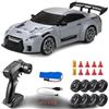 Waka Tienda Auto Drift RC Car 4WD Nissan ad alta velocità. Colore: bianco. Drift auto telecomandata con luci a LED, telecomando senza fili 2,4 GHz e pneumatici ad alta presa. RC Car Nissan