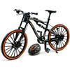 CRTLNYH Mini Finger Bikes, Bicicletta da Dito,modello da corsa, Modellino Bikes, regalo di compleanno-17 * 10CM-Indossare un casco-Adatto per adulti (Nero - A)