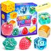 Usper 8 Squishy Box Set a Sorpresa, Mystery squishies Palline Antistress Colorate con Glitter Dumpling Spremere Sensoriali Soft, Regalo Antistress, Perfetti per Adulti