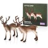 Little Lino Confezione da 2 statuette di animali della foresta per il gnomo di Natale, calendario dell'Avvento e stalla per bambini, figura natalizia