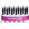 LifeChic Set 12 Rulli Adesivi Levapelucchi per Abiti - 840 Strappi, 120 m Totali, 15x10 cm - Spazzola Pulisci Vestiti, Rimuovi Peli, Pelucchi e Polvere