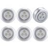 SOAIY 6PZ SMD Luce adesiva a batteria Luci Armadio Luce notturna con 3AAA Batterie Risparmio energetico Leggerissimo per Cucina, Corridoio, Scale, Camere per bambini, Garage, Luce Fredda