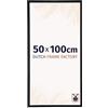 Dutch Frame Factory - Cornice 50x100 cm - Nero Lucente - Cornice per foto in Plastica con vetro plastico Antiriflesso - Cornice portafoto 50x100 cm - Angers